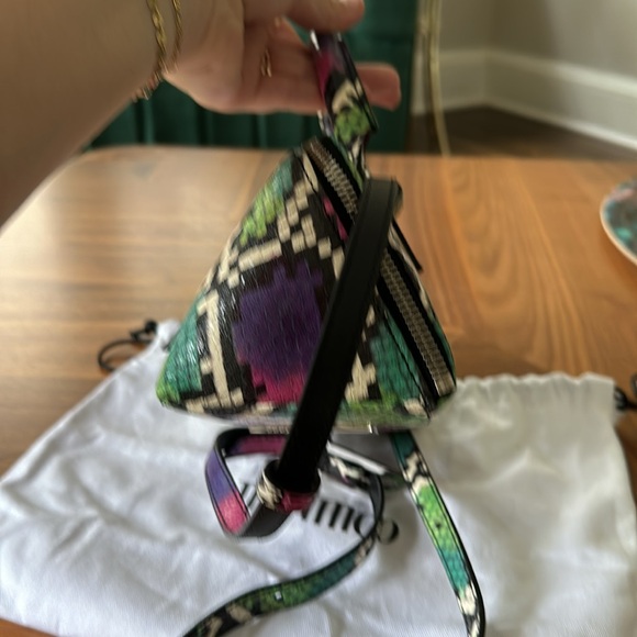 The Attico Black Mini Friday Bag Snakeskin Multicolor Belt Bag Crossbody - Picture 12 of 14